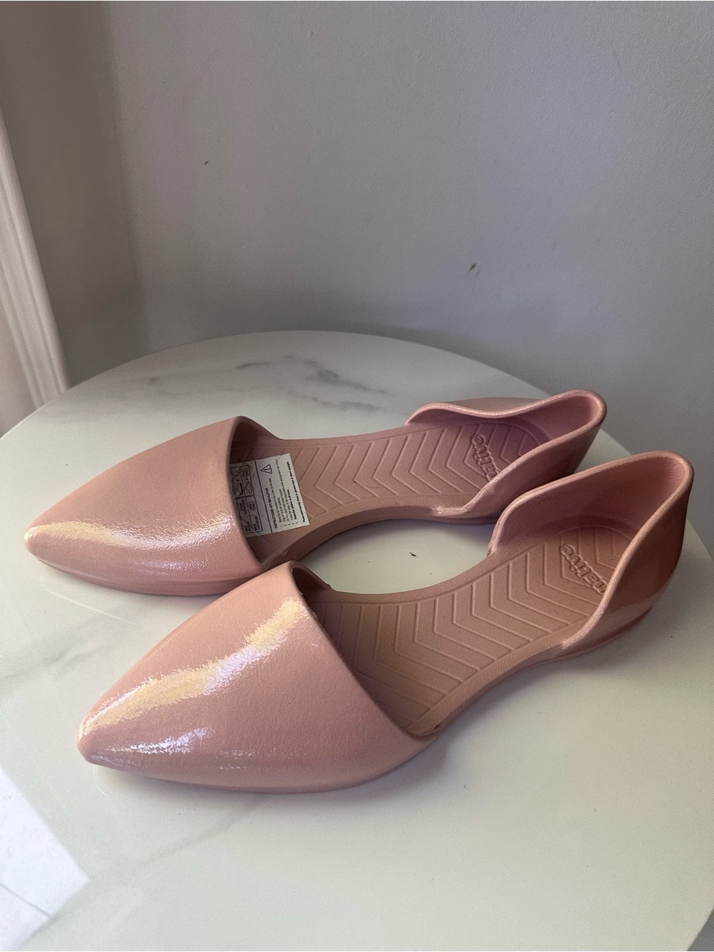 NATIVE SHOES NEW Women's Audrey Pointed D'Orsay Flats Blush Pink Feminine Size 8
